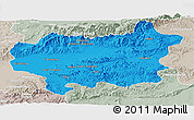 Political Panoramic Map of Taroudant, lighten, semi-desaturated