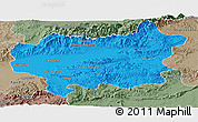 Political Panoramic Map of Taroudant, semi-desaturated