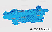 Political Panoramic Map of Taroudant, single color outside