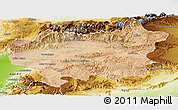Satellite Panoramic Map of Taroudant, physical outside
