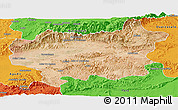 Satellite Panoramic Map of Taroudant, political outside