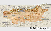 Satellite Panoramic Map of Taroudant, shaded relief outside