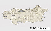 Shaded Relief Panoramic Map of Taroudant, cropped outside