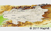 Shaded Relief Panoramic Map of Taroudant, physical outside