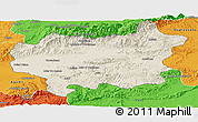 Shaded Relief Panoramic Map of Taroudant, political outside