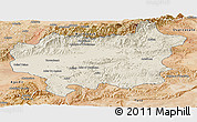 Shaded Relief Panoramic Map of Taroudant, satellite outside