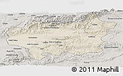 Shaded Relief Panoramic Map of Taroudant, semi-desaturated