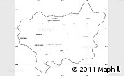 Blank Simple Map of Taroudant, cropped outside