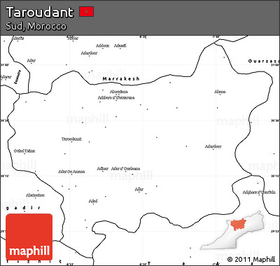 Blank Simple Map of Taroudant