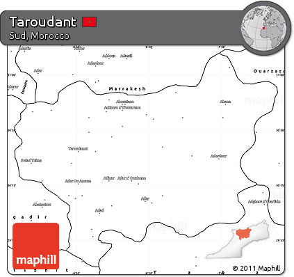 Blank Simple Map of Taroudant