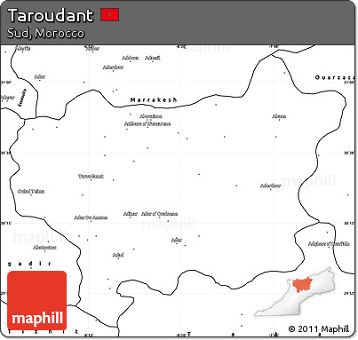 Blank Simple Map of Taroudant