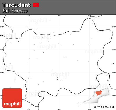 Blank Simple Map of Taroudant, no labels