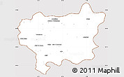 Classic Style Simple Map of Taroudant, cropped outside