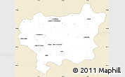 Classic Style Simple Map of Taroudant, single color outside