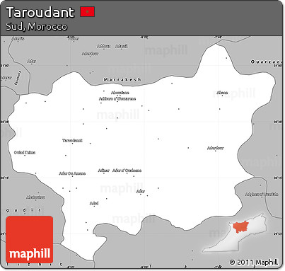 Gray Simple Map of Taroudant