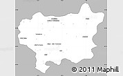 Gray Simple Map of Taroudant, single color outside