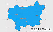 Political Simple Map of Taroudant, cropped outside