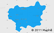 Political Simple Map of Taroudant, single color outside
