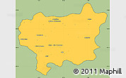 Savanna Style Simple Map of Taroudant, cropped outside