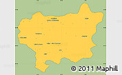 Savanna Style Simple Map of Taroudant, single color outside