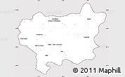 Silver Style Simple Map of Taroudant, cropped outside