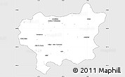 Silver Style Simple Map of Taroudant, single color outside
