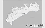 Gray 3D Map of Tata, single color outside