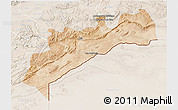 Satellite 3D Map of Tata, lighten