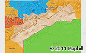 Satellite 3D Map of Tata, political outside