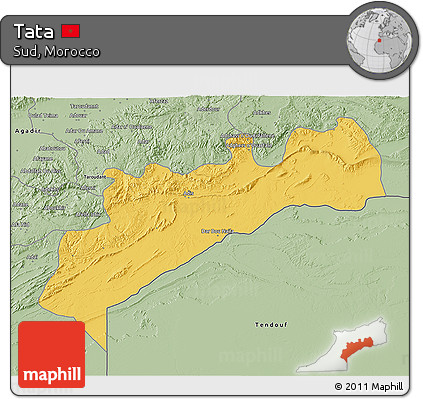 Savanna Style 3D Map of Tata