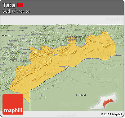 Savanna Style 3D Map of Tata