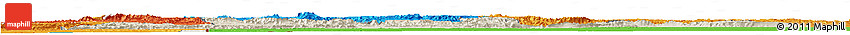 Shaded Relief Horizon Map of Tata, political outside