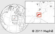 Blank Location Map of Tata, within the entire country