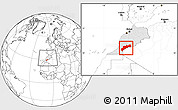 Blank Location Map of Tata, highlighted country, within the entire country