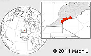 Blank Location Map of Tata, highlighted country