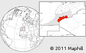 Blank Location Map of Tata, highlighted parent region