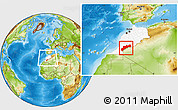 Physical Location Map of Tata, highlighted country, within the entire country