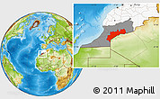 Physical Location Map of Tata, highlighted country, highlighted parent region