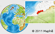 Physical Location Map of Tata, highlighted country