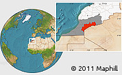 Satellite Location Map of Tata, highlighted country, highlighted parent region