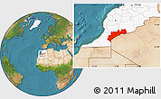 Satellite Location Map of Tata, highlighted country
