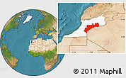 Satellite Location Map of Tata, highlighted parent region