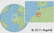 Savanna Style Location Map of Tata, within the entire country