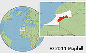 Savanna Style Location Map of Tata, highlighted parent region