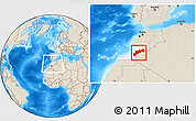 Shaded Relief Location Map of Tata, highlighted parent region, within the entire country