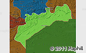 Political Map of Tata, darken