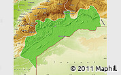 Political Map of Tata, physical outside