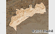 Satellite Map of Tata, darken