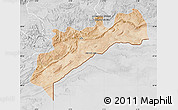 Satellite Map of Tata, lighten, desaturated