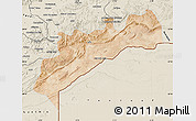 Satellite Map of Tata, shaded relief outside